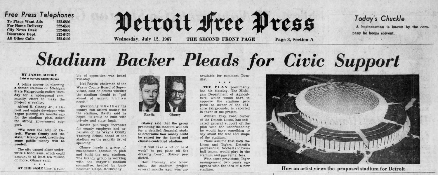 Unbuilt Sports Stadiums - Michigan State Fairgrounds Proposal (newer photo)